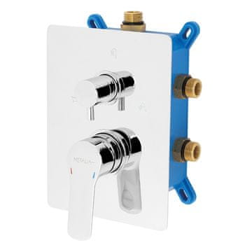 Novaservis Pipa z omarico Novaservis Metalia 54 VGRADNA 3 IZTOČNINE KROMIRANA OMAKA BOX54051RX,0