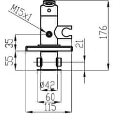 Novaservis Bide armatura Novaservis Metalia 54 UNDERGROUND CHROME 54211.0