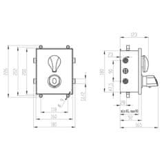 Novaservis Tuš komplet Novaservis Eco TERMOSTATSKI VGRADNI KROMIRANI SET ECO52RT