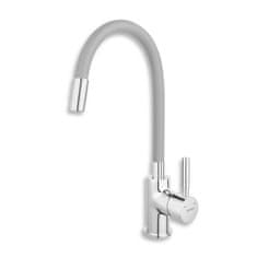 Ferro Novaservis samostoječa mešalna miza za pomivalno korito ELASTIC ARM SREBRNO SIVA/KROM 70710.0S