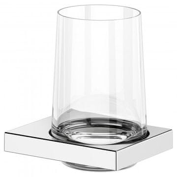 Keuco Držalo za kozarec Keuco Edition 11 BRUŠENI NIKEL/STEKLO 11150059000