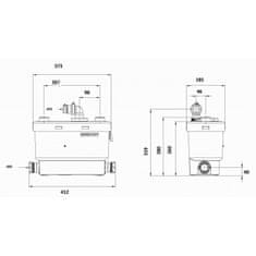 SFA - SANIBROY Črpalna naprava Sanispeed Silence KOPALNICA, KUHINJA BREZ WC-ja POSLOVNA SSPEED