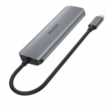 slomart Unitek hub USB-C 4×USB 3.1 Gen 1, mikro-USB, H1107A