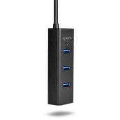 AXAGON Hue-s2b 4-vratni USB 3.2 Gen 1 polnilni hub, 30 cm kabel, dodatni napajalnik micro USB