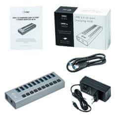 I-TEC USB 3.0 hub z možnostjo polnjenja, 10 vrat