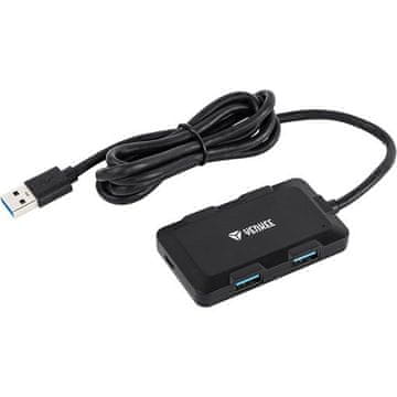 Yenkee 4-vratni USB polnilni hub yhb 4341bk,