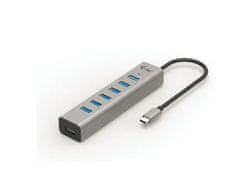 I-TEC Hub USB-C za polnjenje kovinski hub 7 vrat