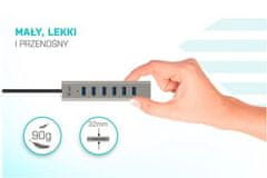 I-TEC Hub USB-C za polnjenje kovinski hub 7 vrat