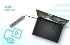 I-TEC Hub USB-C za polnjenje kovinski hub 7 vrat