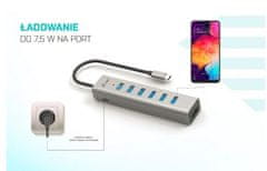 I-TEC Hub USB-C za polnjenje kovinski hub 7 vrat