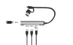 I-TEC Hub USB-C/USB-A kovinski 1x USB 3.0 + 3x USB 2.0