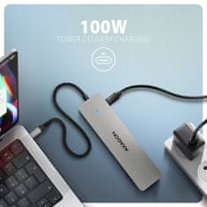 AXAGON Axagon HMC-7HX2 USB hub 7v1, 5Gbps, 2x USB-A, 1x USB-C, 2x HDMI 4K/60Hz, GLAN, PD 100W