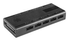 Tac Mars Gaming MFSI4KIT, komplet 4 ventilatorjev 12 cm, modra/zelena/rdeča LED