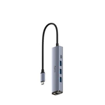 Cudy Cudy UH605 vmesnik USB 3.2 Gen 1 (3.1 Gen 1) Type-C 5000 Mbit/s Siva, Srebrna