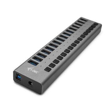 I-TEC USB 3.0 hub z možnostjo polnjenja, 16 vrat, 90 W