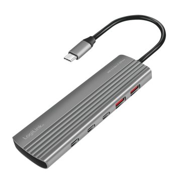 LogiLink Hub USB 3.2 Gen 2, 2× USB-A, 2× USB-C, PD, 100 W