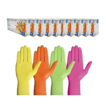 shumee Nitrilne rokavice M barve Ampri Style Tutti Frutti 96 kosov karton 10 pak.