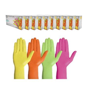 shumee Nitrilne rokavice S barve AMPRI Style Tutti Frutti 96 kosov karton 10 pak.