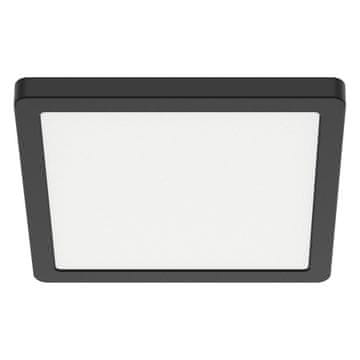 shumee Moderna kvadratna stropna svetilka 17 cm črna LED 12W s spremenljivo barvo EVORA Milagro