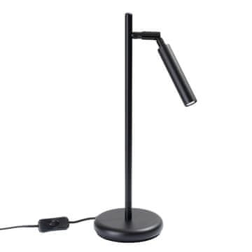 SOLLUX lighting Moderna črna namizna svetilka, premični senčnik, stikalo, 1xG9 8W PASTELO Sollux Lighting