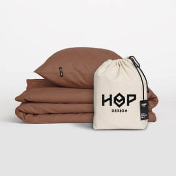 shumee Posteljnina PURE - čisti bombaž - rjasto rjava 140/200 cm + 1 prevleka za vzglavnik 50/60 cm