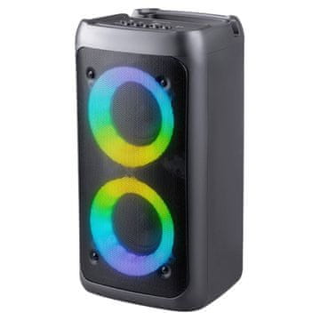 shumee Defender BOOMER 20 Bluetooth zvočnik 20W MP3/FM/SD/USB/AUX/TWS/LED/mikrofon karaoke črne barve