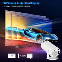 Smania GameProjecto 4K pametni projektor z več kot 20.000 igrami, prenosni domaci kino z WiFi in Bluetooth, igralna konzola z 2 krmilnikoma