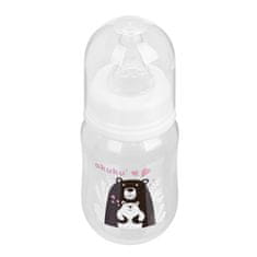 AKUKU AKUKU steklenička za hranjenje dojenčka - medvedek črne barve 125 ml