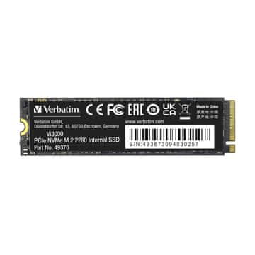 shumee Verbatim Vi3000 2TB M.2 2280 PCIe Gen3 NVME SSD (3300/3000 MB/s)