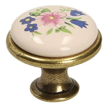 GAMET Gumb GP19, starinsko zlato, porcelan MLK-1