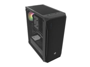 shumee Ohišje Fury SHOBO SH4 RGB ATX Midi Tower z oknom, črno