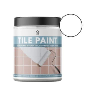 Smania TilePaint Premium premaz za keramične ploščice (300 g), barva za ploščice v kopalnici in kuhinji, samonivelirni keramični premaz bela