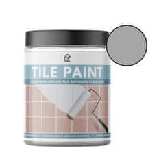 Smania TilePaint Premium premaz za keramične ploščice (300 g), barva za ploščice v kopalnici in kuhinji, samonivelirni keramični premaz siva