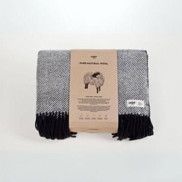 shumee Volnena odeja HOP DESIGN - RURU (črna)