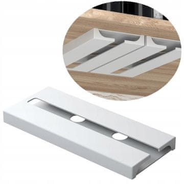 shumee DVOJNI OBEŠALNIK ZA VINSKE KOZARCE, mat bela