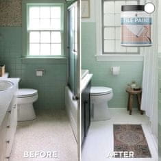 Smania TilePaint Premium premaz za keramične ploščice (300 g), barva za ploščice v kopalnici in kuhinji, samonivelirni keramični premaz siva