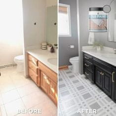 Smania TilePaint Premium premaz za keramične ploščice (300 g), barva za ploščice v kopalnici in kuhinji, samonivelirni keramični premaz siva