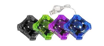 Esperanza USB 2.0 hub s 4 vrati "Star" modre barve