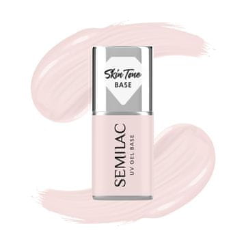 Semilac Prekrivna podlaga za hibridne lake za nohte Skin Tone, polprozorna, Écru, 7 ml