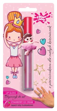 shumee CHLAPU CHLAP Glos za ustnice z obročkom - jagodni sladoled 1 kos.