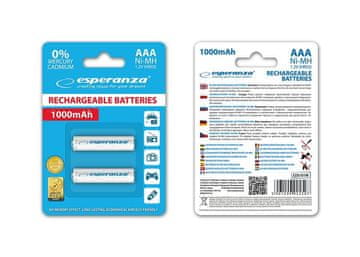 Esperanza Baterije Esperanza AAA 1000mAh 2 kosa bele barve