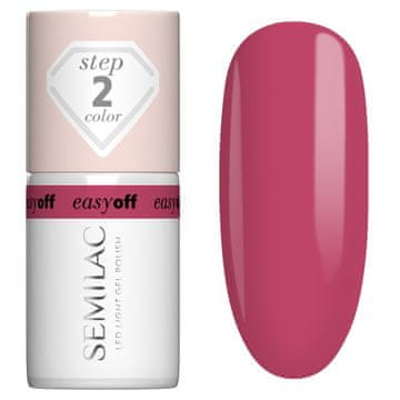 Semilac Easy Off LED svetlo roza koralni hibridni lak za nohte 7 ml