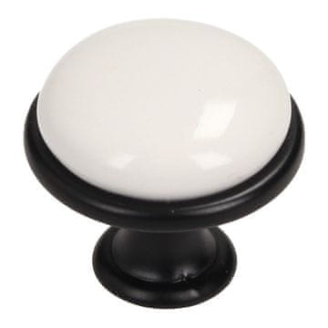 GAMET Gumb GP19, mat črn, porcelan WHT-0