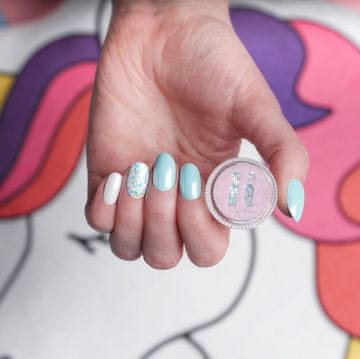 shumee Hi Hybrid Glam prah za nohte #511 Srebrni prah 0,6 g