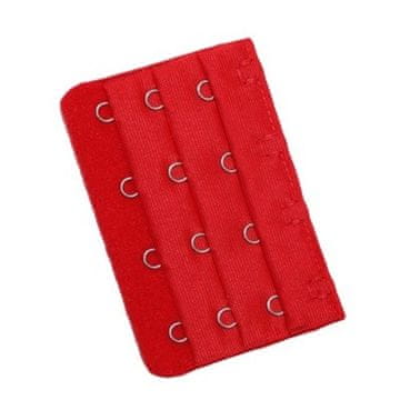 shumee Podaljšek za modrček s 4 vrstami kavljev, rdeč