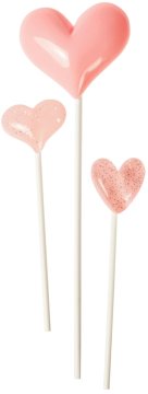 shumee Dekorativni srčki na palčki za Valentinovo, 3 kosi.