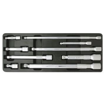 KS Tools Komplet podaljškov CHROME+, 9-delni, 1/4""+3/8""+1/2""