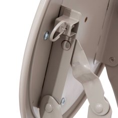 shumee ZLOŽLJIV TABURE Yaiza bež 30 x 45 cm iz jekla in PVC-ja