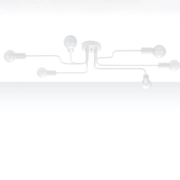 shumee Stropna svetilka VECTOR s šestimi žarnicami, bela, 6xE27 15W SL.1443 Sollux Lighting