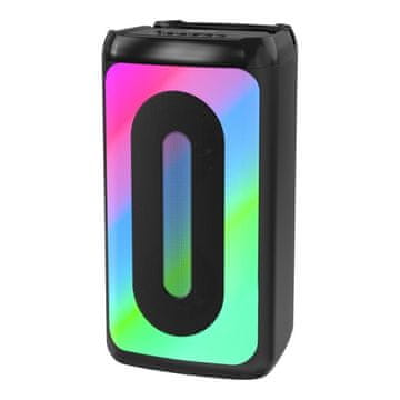 shumee Defender CONCERTO Bluetooth zvočnik 20W MP3/FM/SD/USB/AUX/TWS/LED/MIC KARAOKE črne barve z mikrofonom